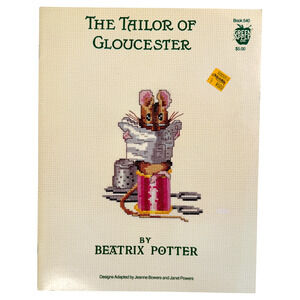 Tailor of Gloucester Cross Stitch Book #540 Beatrix Potter Vintage Green Apple